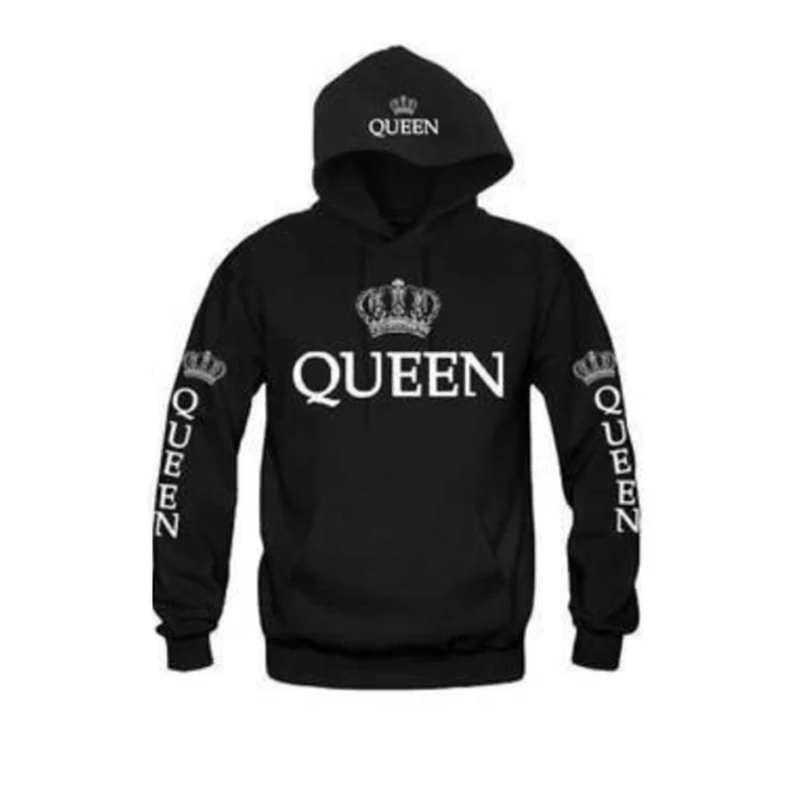 ZOGAA Women Hoodies Printed Queen Letter Casual Long-sleeved Sweatshirt Hooded Hoodie for Couple Brand Pullovers Hoodies Women ZOGAA Women Hoodies Printed Queen Letter Casual Long-sleeved Sweatshirt Hooded Hoodie for Couple Brand Pullovers Hoodies Women