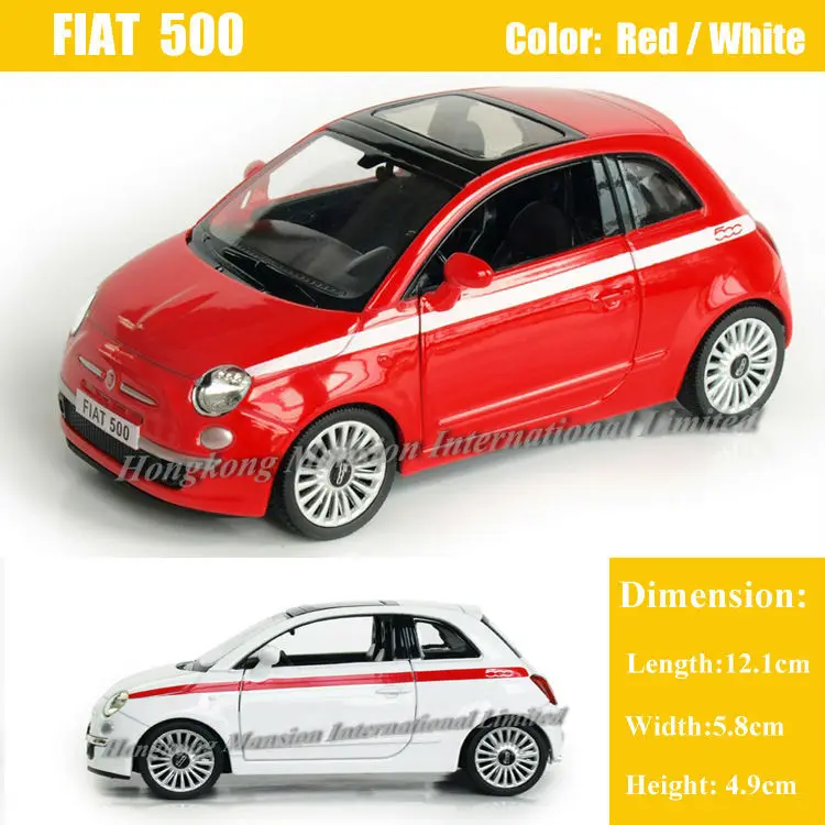 1:36 Масштаб сплава литья под давлением металлическая модель автомобиля для Fiat 500 Коллекция Модель оттягивания игрушки автомобиль-красный/белый/желтый/черный