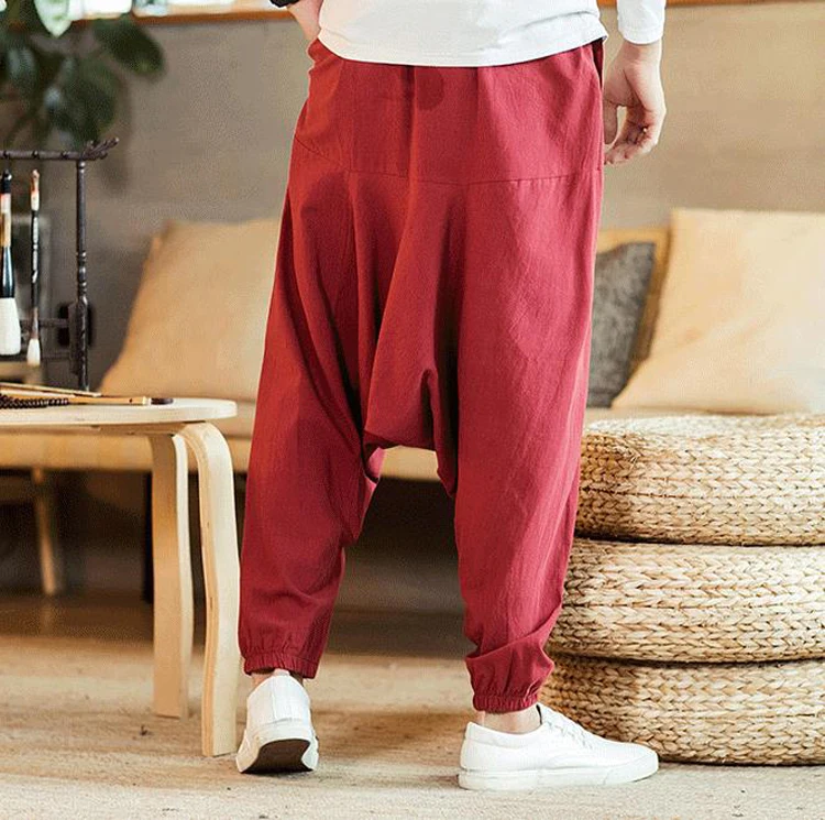 Baggy Loose Cotton Harem Pants мужские