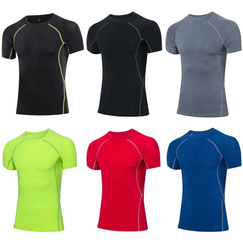 Men’s Fitness Training Sports Short Sleeve Shirt Quick Dry Athletic