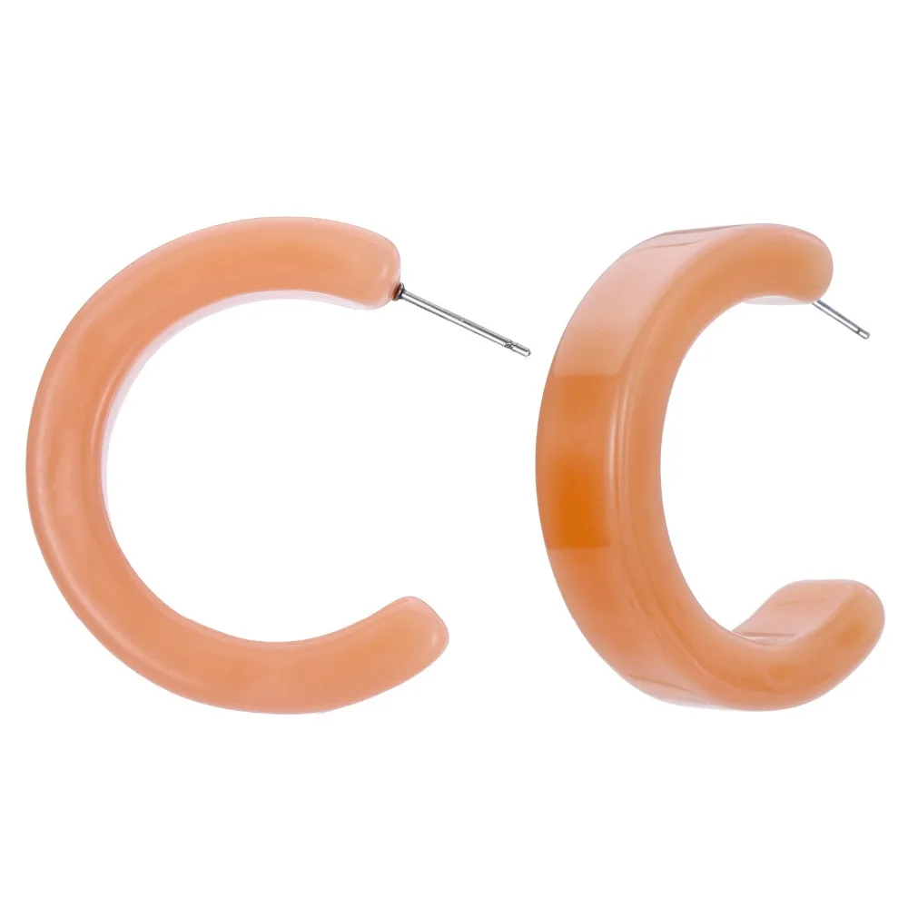 

Dayoff Europe Huge Colorful Resin Dangle Earrings Women Jewelry Big Round Africa Thick Eardrop Open Statement Earrings E541