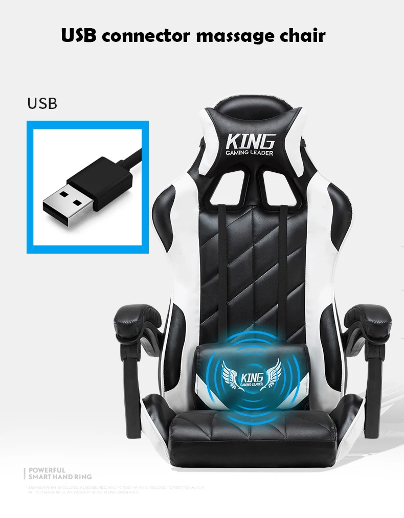 ЕС Бесплатная доставка офисные Silla Gamer полтрона босс игровой стул Эргономика массаж может лежать с колесом подставка для ног