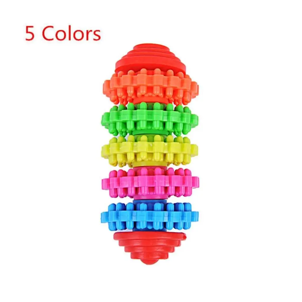 Pet Chew Toys Dog Bones Toy Clean Teeth Colorful Rubber Pet Puppy Dental Teething Healthy Teeth Gums Play Training Fetch Fun Toy