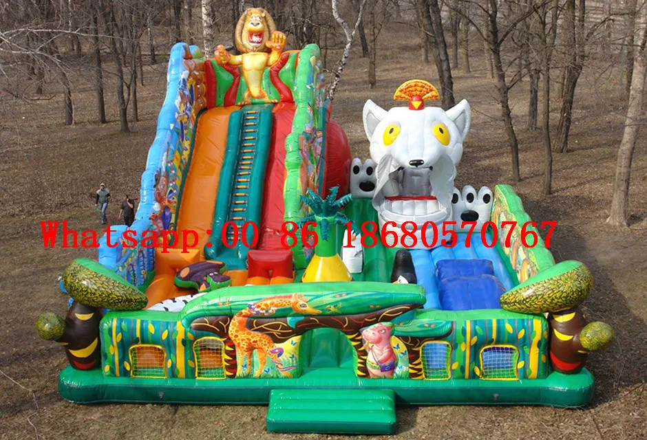 

(China Guangzhou) inflatable slides, inflatable castles, Inflatable pool slide Obstacle course TOB-190