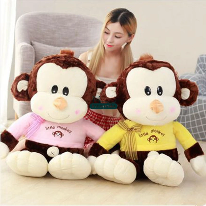 

Dorimytrader 90cm big cartoon animal monkey plush doll stuffed anime monkeys cartoon pillow doll gift for kids 35inches DY61771