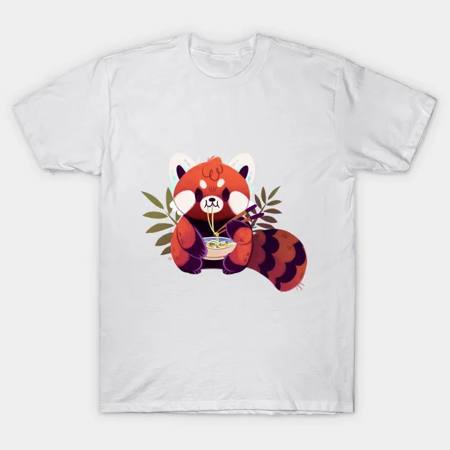 

2019141 Panda eating Ramen T-Shirt the samurai Unisex and Womens Fitted New T Shirts Funny Tops Tee New Unisex Funny T-shirts