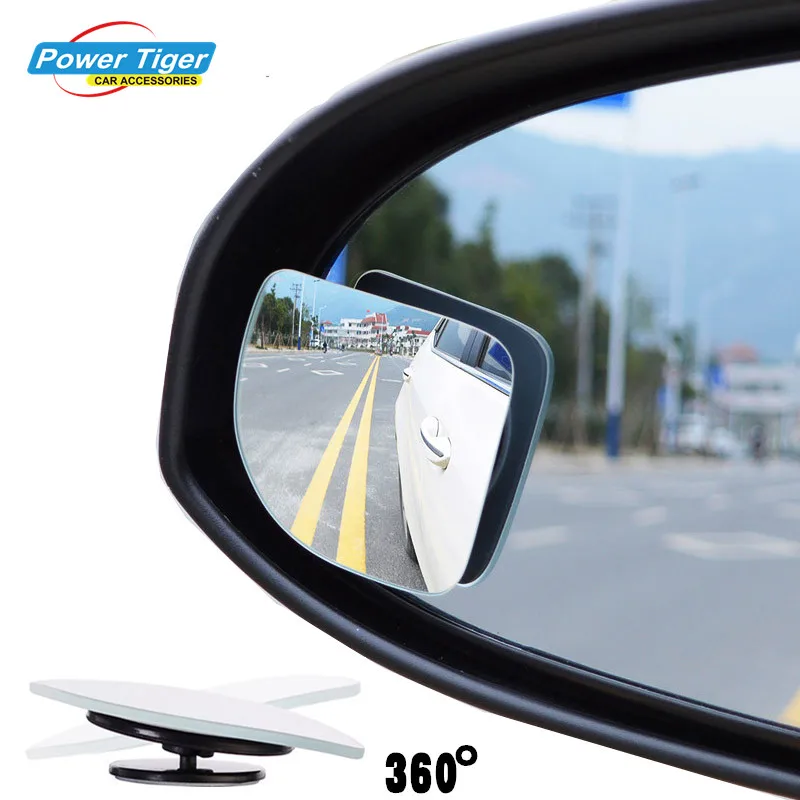 

2pcs/lot 2017 New 360 Degree Car mirror Wide Angle Round Convex Blind Spot mirror for parking Rear view mirror Rain Shade