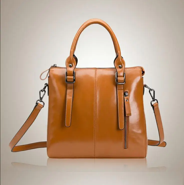 New Style Women Leather Handbag Genuine Leather Messenger Bag Large ...