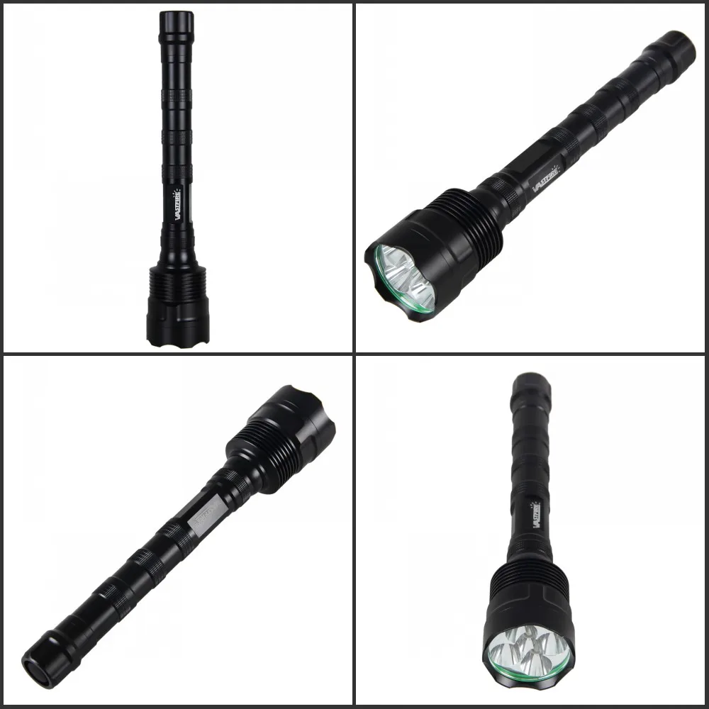 Recarregável + Carregador Lanterna + 3*18650 Vastfire Tactical Caça 5 * Xm-l t6 Led Arma Linterna Modos Bateria 10000lm Luz 16 Luzes de armas