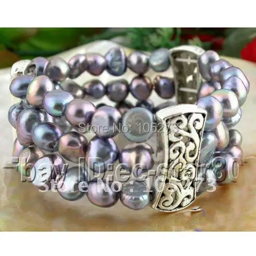 Эластичный 3 рядный шейпер в стиле барокко|real pearl bracelet|pearl braceleta bracelet |