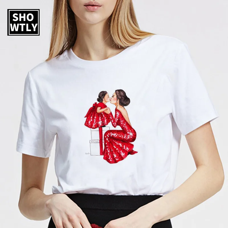 

Showtly Super Mama Summer 2019 Funny Female T Shirt Women oversized Tshirt Korean Fashion Clothing Streetwear Vogue