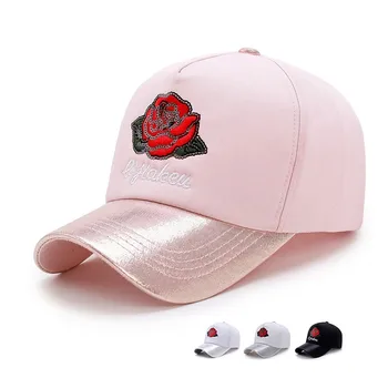 

Boutique golf hat New ladies hat embroidered sequins rose baseball cap casual shopping visor fashion cap