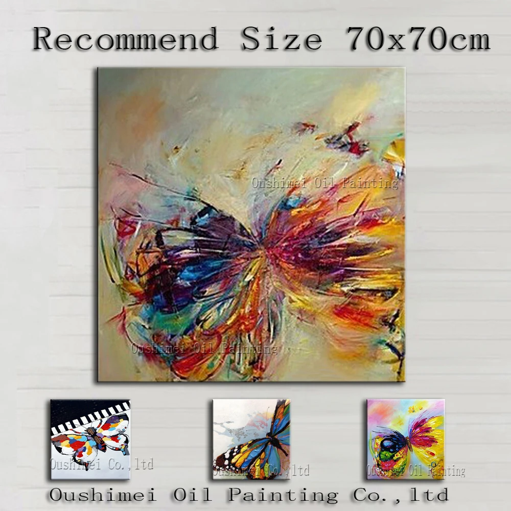 

Top Supplier Wholesale High Quality Abstract Butterfly Oil Painting On Canvas Handmade Butterfly Painting For Living Room