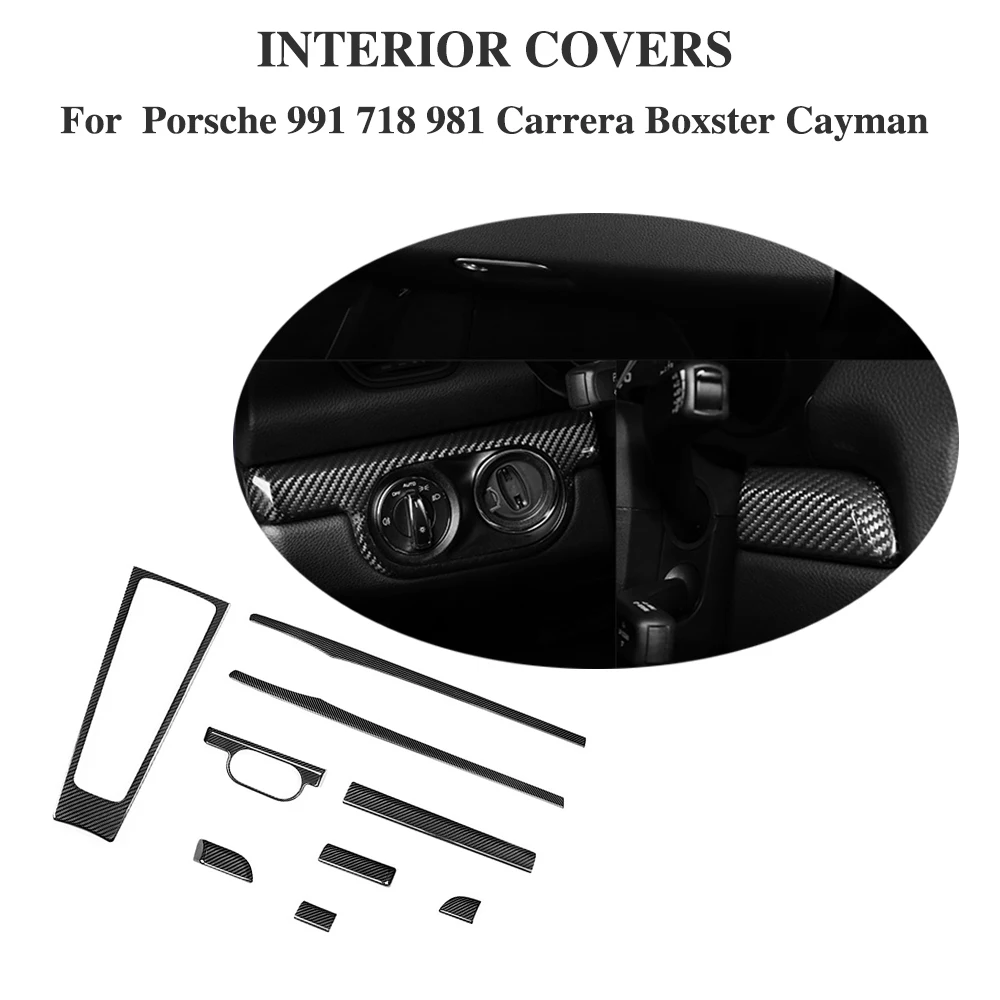 Карбоновая приборная панель для Porsche 991 981 911 718 Boxster Cayman Coupe 2 Door LHD отделка салона
