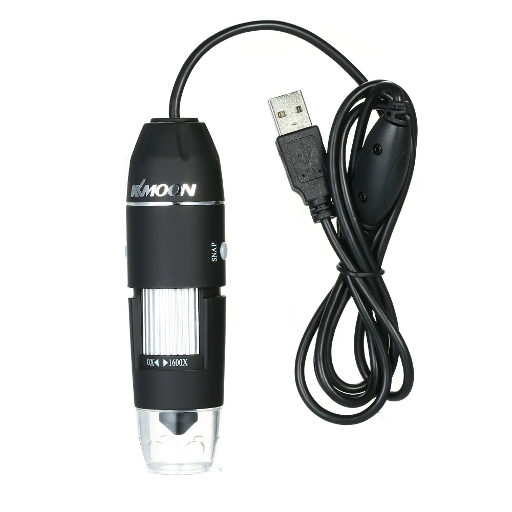 KKmoon USB микроскопы цифровой микроскоп OTG функция 1600X увеличение эндоскоп 8-светодиодный светильник увеличительное стекло лупа инструмент