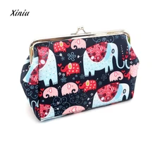Женские Ретро винтажные С Рисунком Слона, маленький кошелек, сумка для мелочи, Дамская девушка, застежка, портмоне клатч, горячая распродажа, дешевая цена
