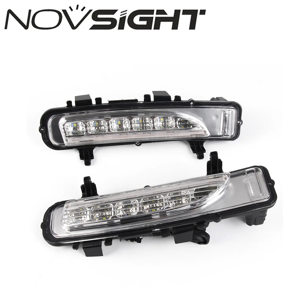 

NOVSIGHT For Ford Edge 2009-2014 Auto Car LED Daytime Running Light Driving DRL + Yellow Turn Signal D30