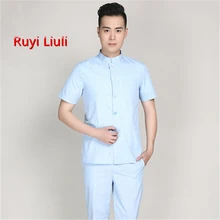 Больница и стоматологическая клиника Женский Мужской медицинский костюм медсестры хирургический одноразовый халат матовая рубашка, медицинская форма скраб медсестры