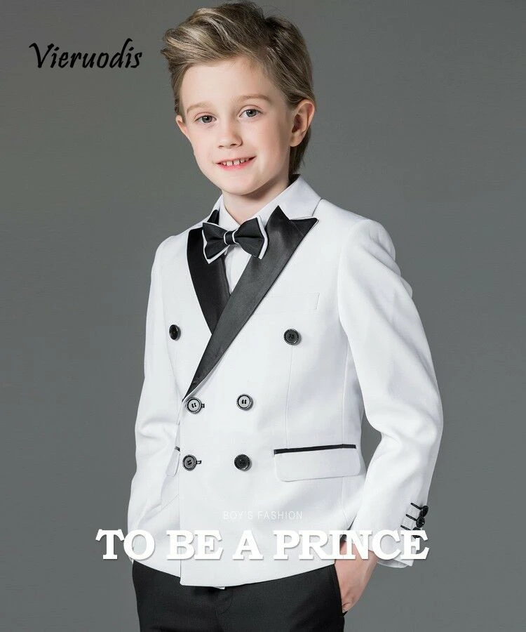 

New Flower Kids Double Breasted Suit Wedding Boy's Suits Children Tuxedos Suits
