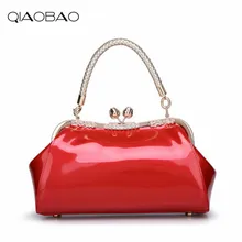 QIAOBAO Брендовая женская сумка на плечо из лакированной кожи женские кожаные сумки высокого качества сумка невесты модная сумка