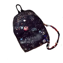 2016 Personnalité de La Marque Univers Ciel Étoilé Impression Sac À Dos Adolescents Cool Noir Sac D’école Grand Sac De Voyage Occasionnel Mochila