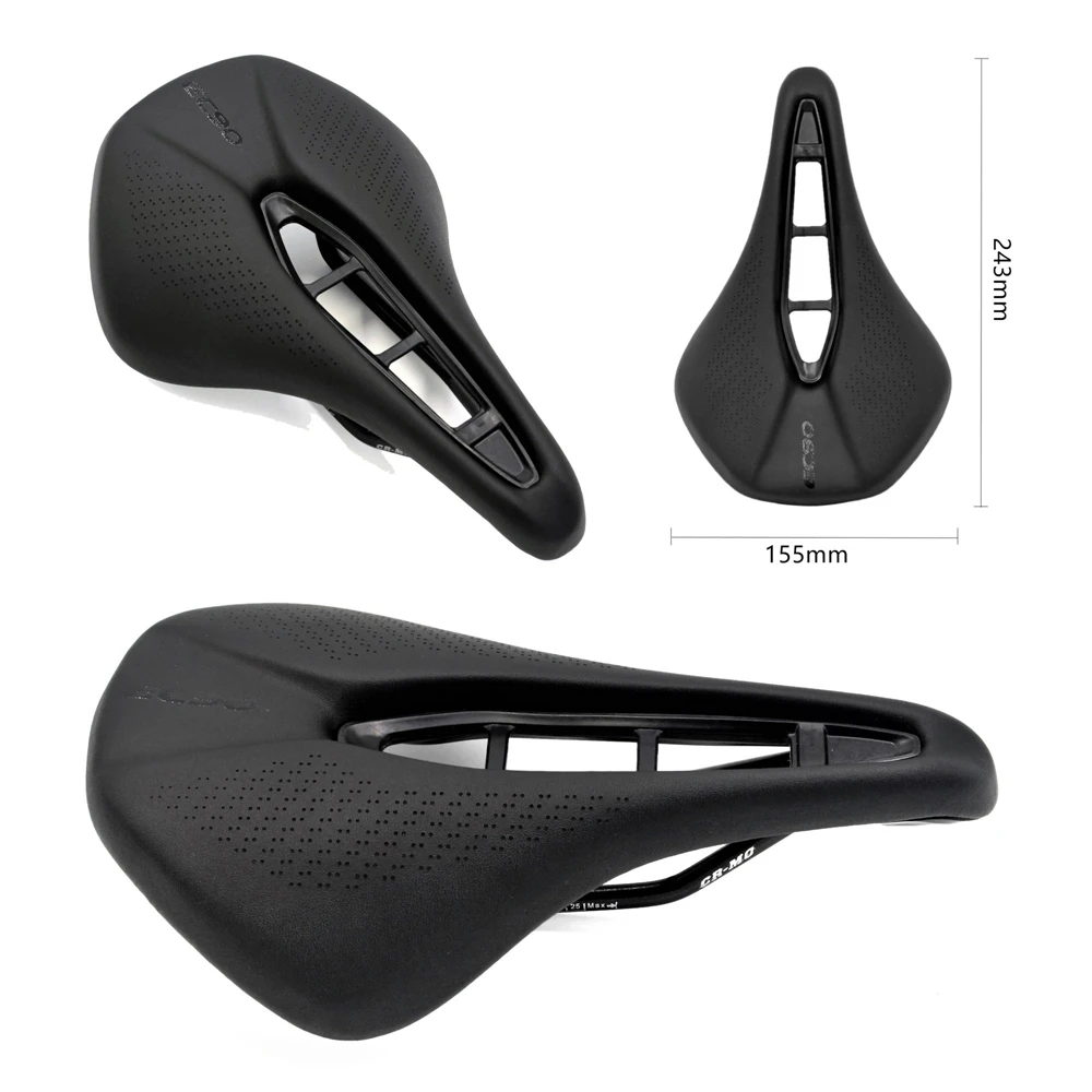 EC90 Bike Saddles Bicycle Cycling Seat Silica Gel Seat Black Road MTB