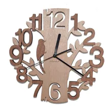 Wooden font b Wall b font font b Clocks b font Tree Shape Silence Creative font