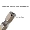 ESPLB 1pc 4-32mm Hexagon/Triangle Shank Drill Bit HSS Straight Flute Pagoda Titanium Coated Step Drill Bit Tools Center Drill ► Photo 3/6