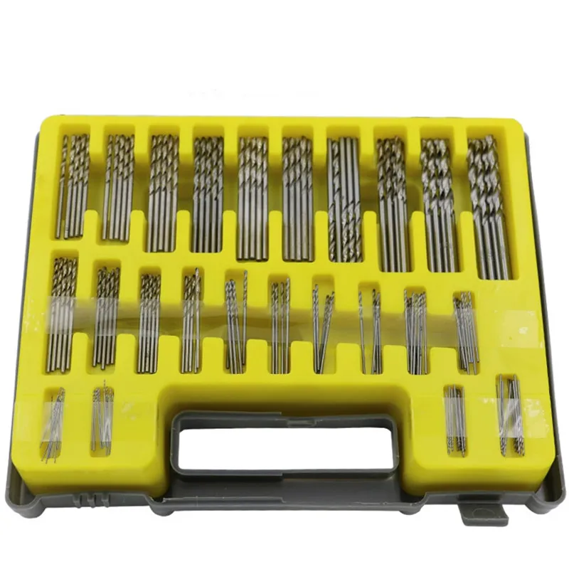 

150Pcs 0.4-3.2mm Precision Micro HSS Twist Drill Bits for Electrical Drill Complete Specifications with Case