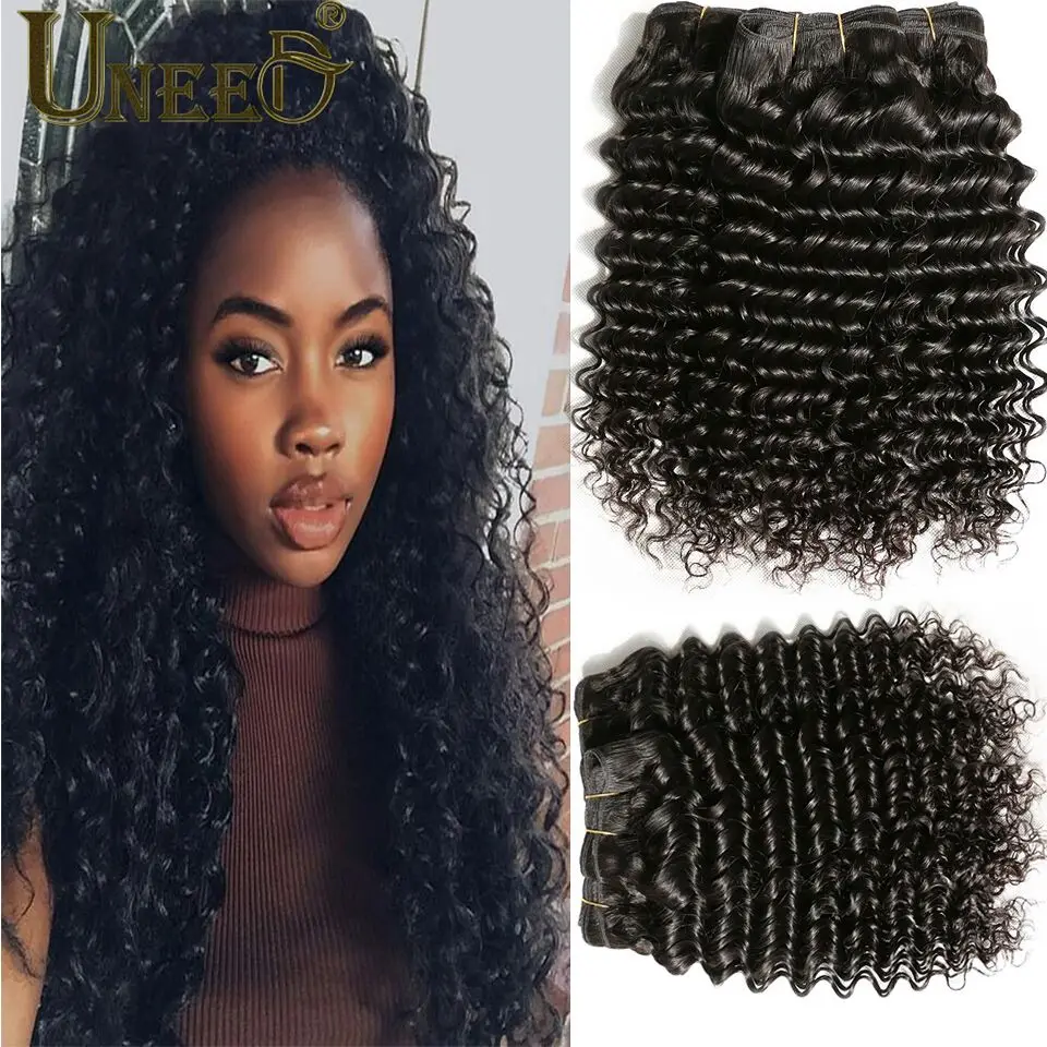 Queen Hair Peruvian Deep Wave Virgin Hair 3 Bundles No Tangle 10A Peruvian Virgin Hair Deep Wave Human Hair Weave Deep Curly