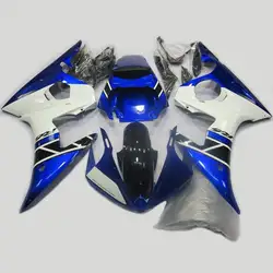 Обтекатель кузова мотоцикла комплект для Yamaha YZF R6 YZF-R6 YZFR6 2003 2004 03 04 инъекций Форма крышка сине-белые UV покрашенная