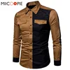 2022 Military Style Men Casual Shirts Spring Top Quality Cotton Patchwork Color Shirt Classic Breathable Brand Dress Shirts XXXL ► Photo 1/6