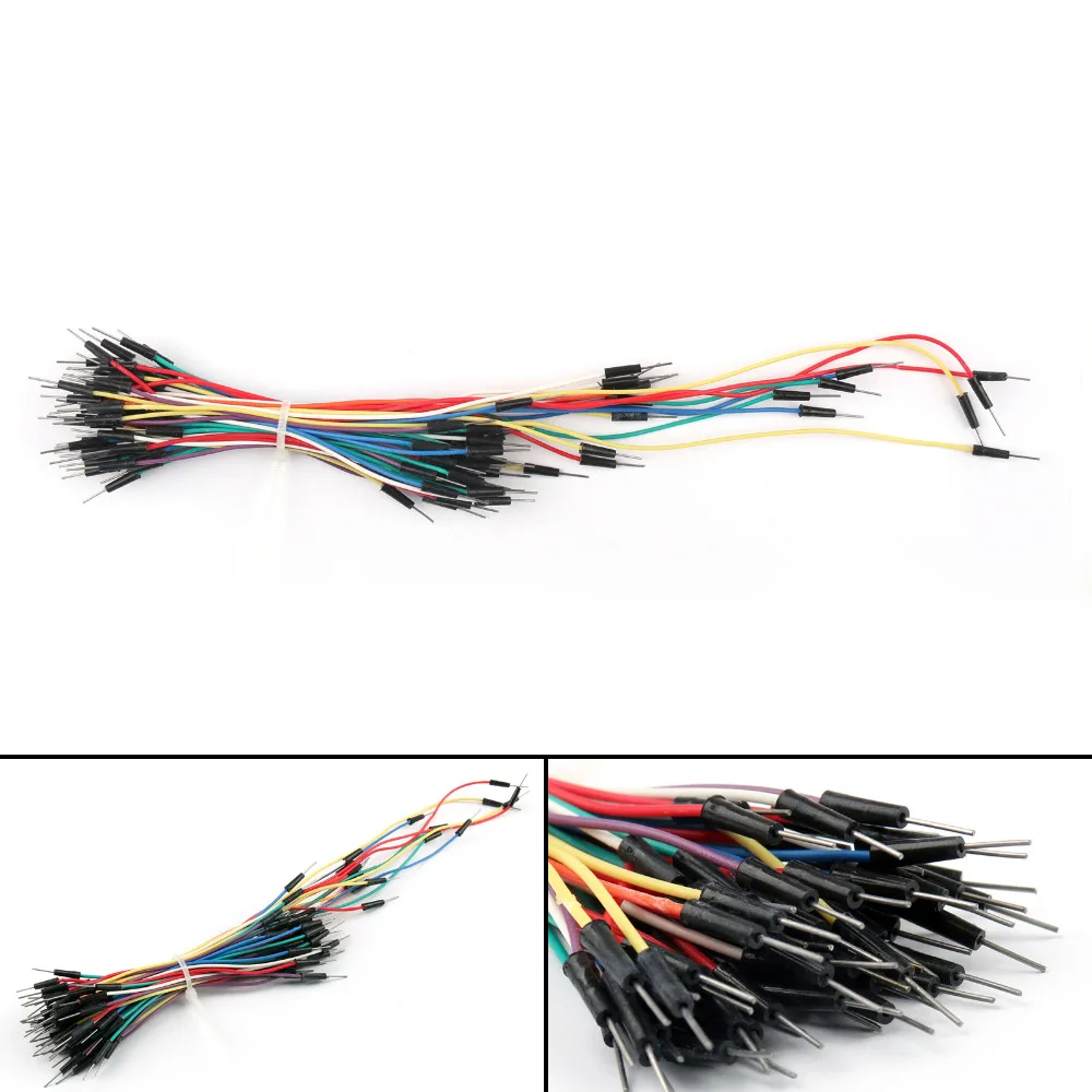 65Pcs Male To Male Solder Flexible Breadboard Jumper Cable