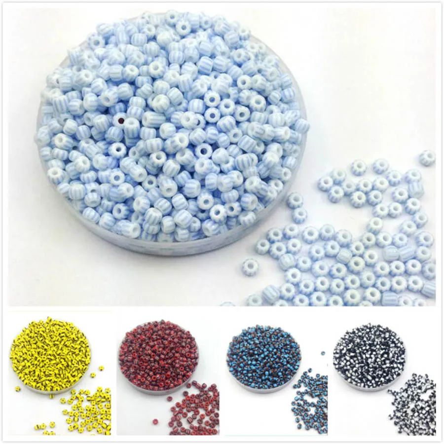 

18g 300pcs 4mm Multicolor Colored Round Garment Beads Loose Spacer Cezch Glass Seed Beads Handmade Jewelry DIY Making Bead HZ4M