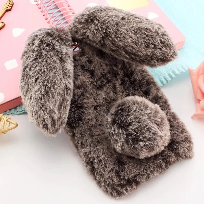 

Plush Bunny Case for HTC Butterfly 3 Desire 820 826 828 526 628 620 Soft Fur Cute 3D Rabbit Ears TPU Diamond Fluffy Case Cover