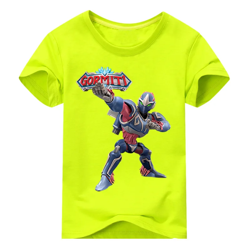 Детские футболки для мальчиков; Детская летняя одежда; футболка для детей с героями мультфильма «гормити»; костюм; футболки из хлопка; топы; одежда; DX193 - Цвет: Type1 Light Green