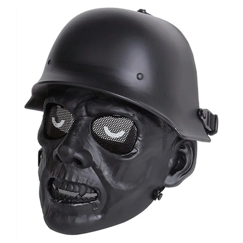 Зомби-солдат, Череп, военная армейская тактическая маска на все лицо, сетка, Wargame, страйкбол, пейнтбол, косплей маски для Хэллоуина