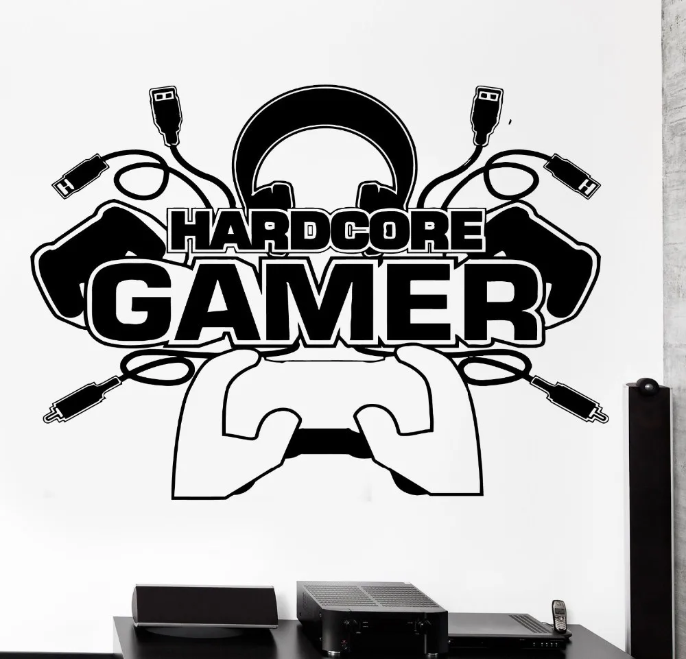 New Creative Gamer Wall Decal Gamer Player Gaming Vinyl For Kids Vinyl