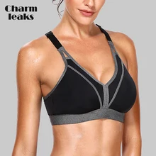 Charmleaks, женский спортивный бюстгальтер, ударопрочная поддержка, перекрещивающийся Бюстгалтер для йоги и бега, спортивный бюстгальтер, нижнее белье, профессиональный фитнес спортивный топ