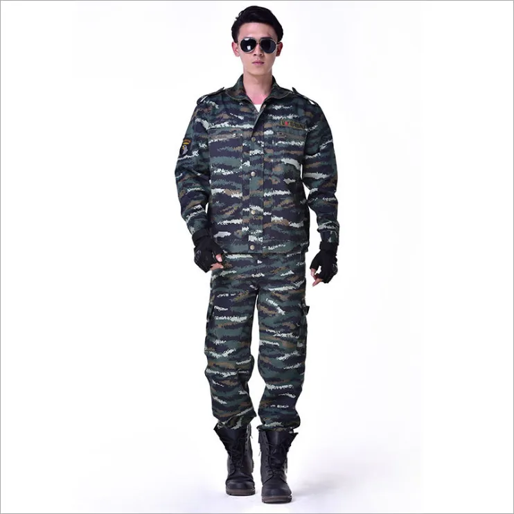 Высокое качество военная форма костюм спецназа армейская форма для тренировок на открытом воздухе Камуфляжный комплект куртка+ брюки - Цвет: set