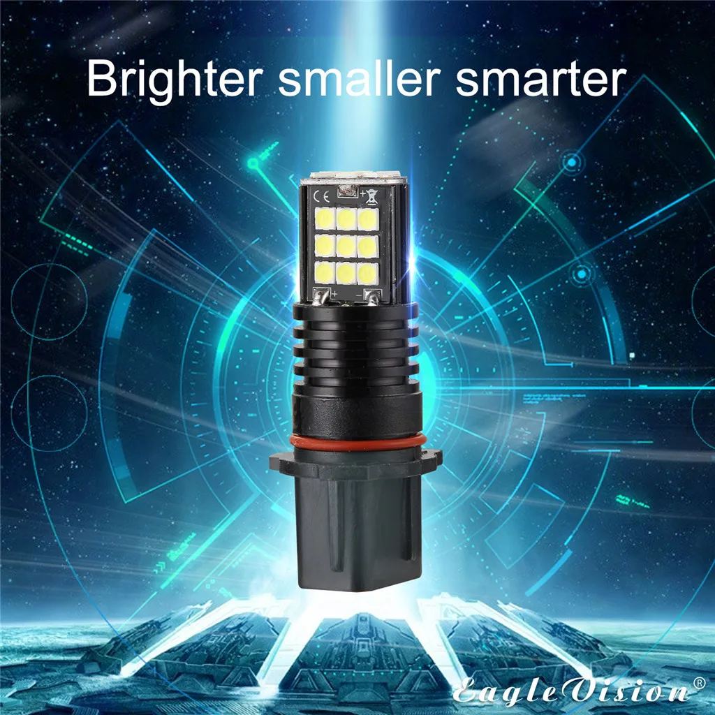 WUPP автомобильный противотуманный фонарь 2 шт. P13W 12V 3030 SMD светодиодный RGB автомобилей головной светильник белые противотуманные лампы светильник: 2400LM 24W 12V 6000K 9042611