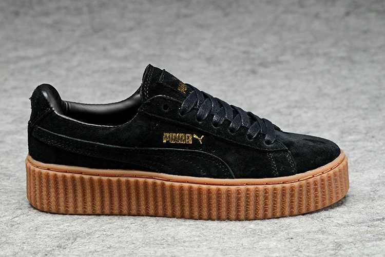 Новое поступление Puma by Rihanna замшевые криперы Женская и мужская обувь дышащая