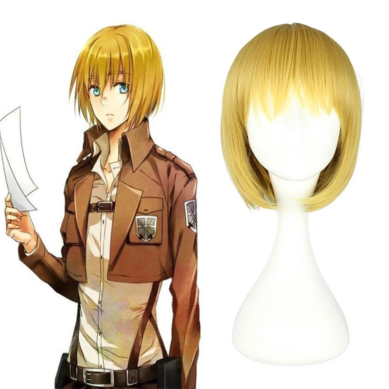 

Anime Attack On Titan Cosplay Wig Armin Arlert Cosplay Wigs Heat Resistant Synthetic Halloween Carnival Party Shingeki No Kyojin