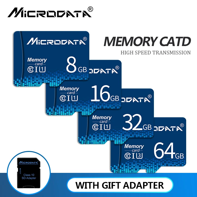 Hot Sale Class 10 Micro sd Card 64GB 32GB 16GB Memory card 8GB TF card 128GB Real Capacity Microsd Card with free adapter