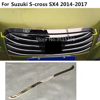 

Car Front Engine Machine Grille Grill Upper Hood Stick Lid Trim Frame 1pcs For Suzuki S-Cross Scross SX4 2014 2015 2016 2017