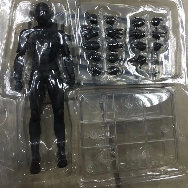 6 Types Body KUN Body Chan SHFiguarts PVC Action Figure DX SET Figma He She Solid Black Pale Orange Gray Ver In Box (3)
