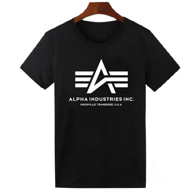 Mens T shirt Fashion 2017 Alpha Industries T shirt Cotton Short Sleeves ...