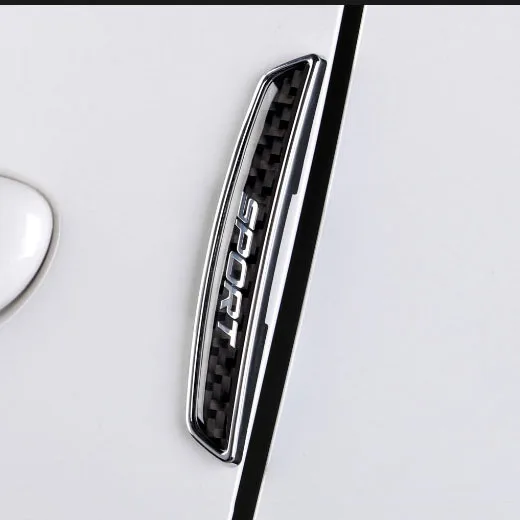 4PCS Universal Carbon Fiber Car Door Bumper Strips Door Protecting