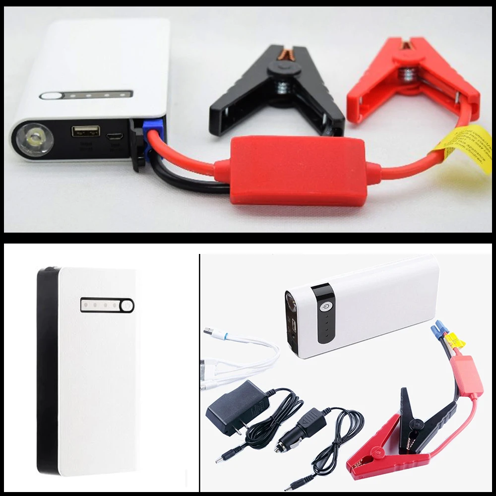 12V Portable Mini multifuntion emergency Jump Starter for Petrol auto Engine Booster Power Bank