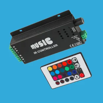 

LED Music IR Controller 12V 6A 24 Keys IR Remote Controller Sound Sensor Sensitive for 5050 3528 led strip light lamp